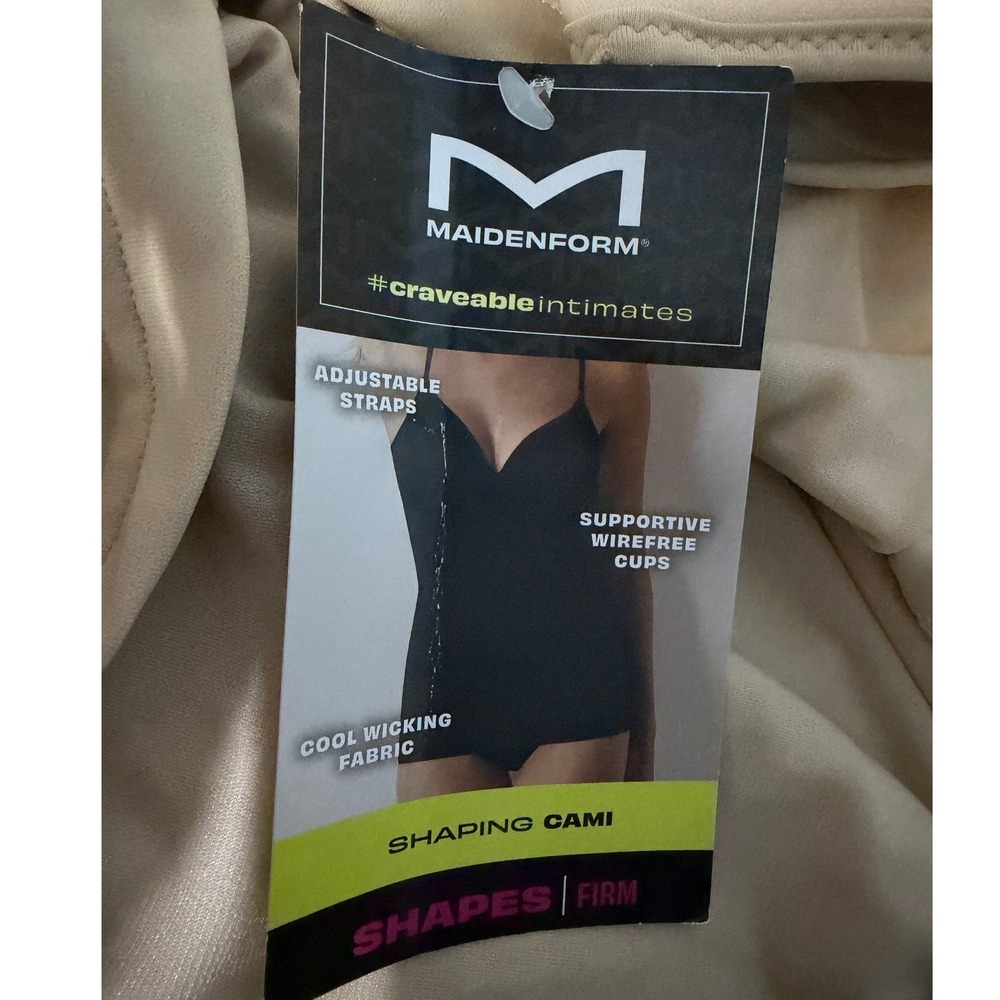 Maidenform M Shaping Cami Nude Beige Firm Control Wirefree Supportive Cups 2549 - Picture 4 of 5